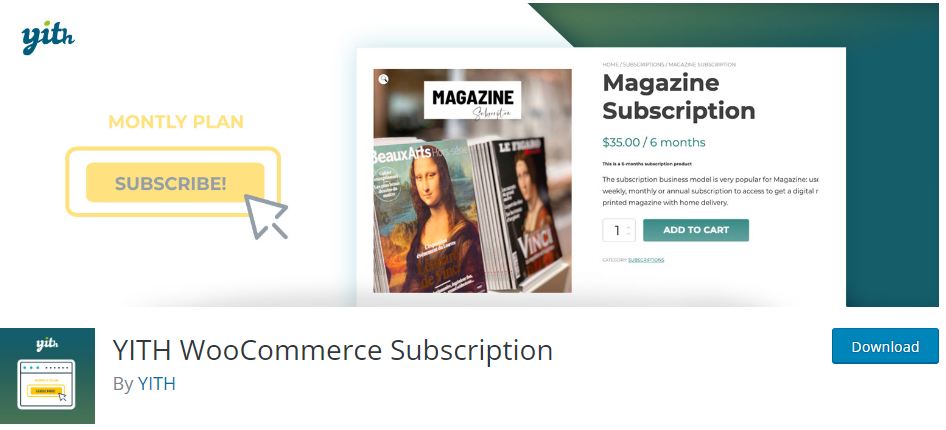 yith woocommerce subscription